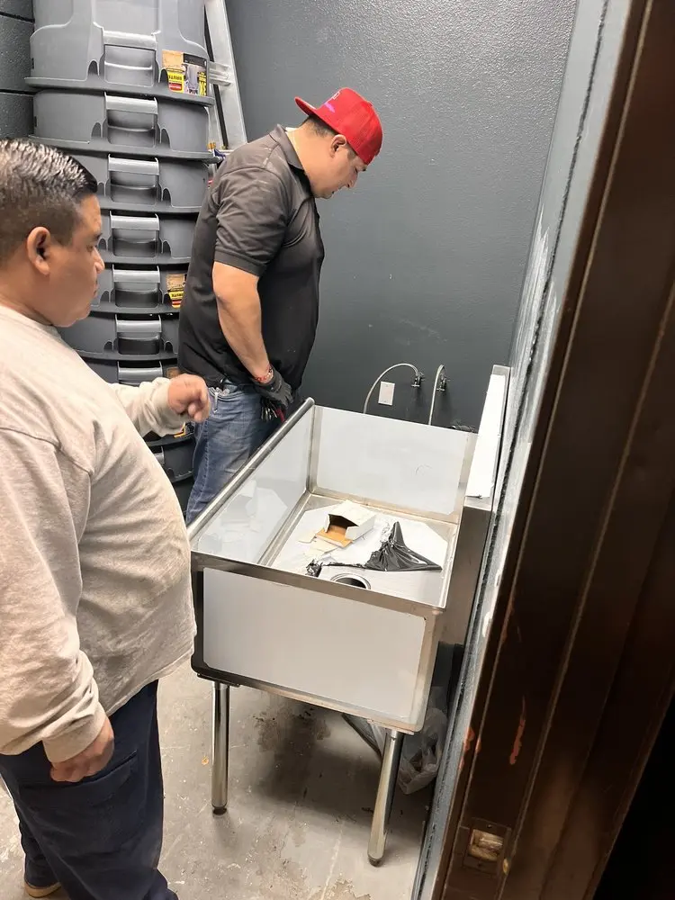 Commercial plumbing and sink installation in Westbrook
